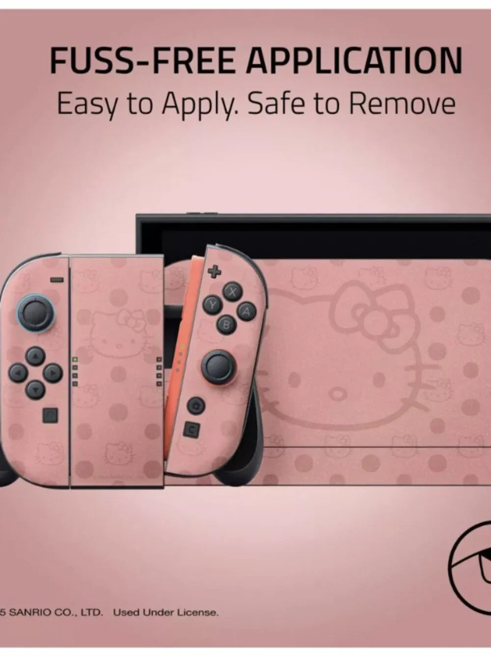 Razer Hello Kitty Edition V2 Skin for Nintendo Switch 2 Pink Vinyl